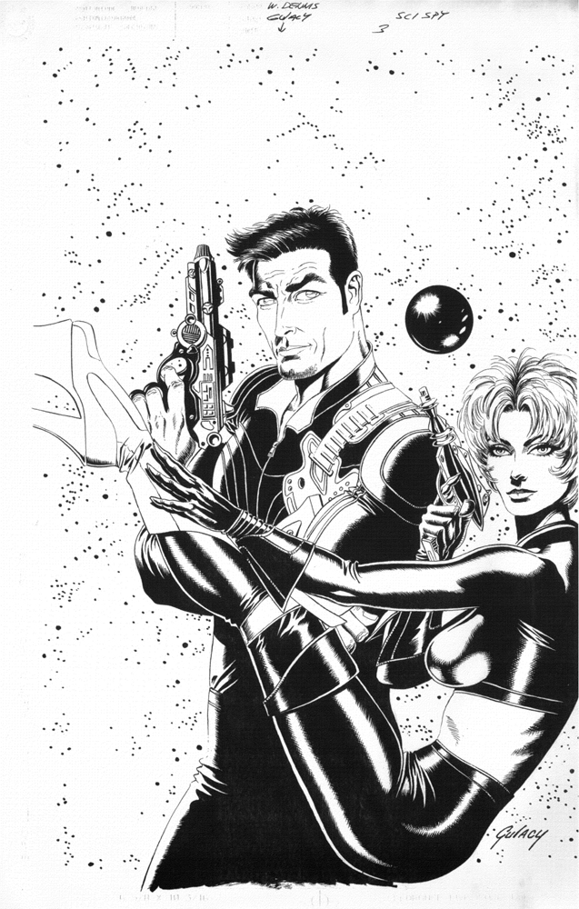 S.C.I. SPY issue #3, cover, b&w