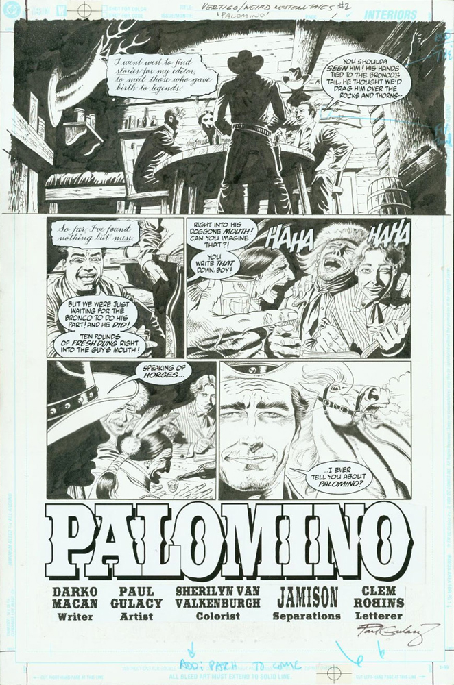 Weird Western Tales, issue #2, page 7, Palomino Story
