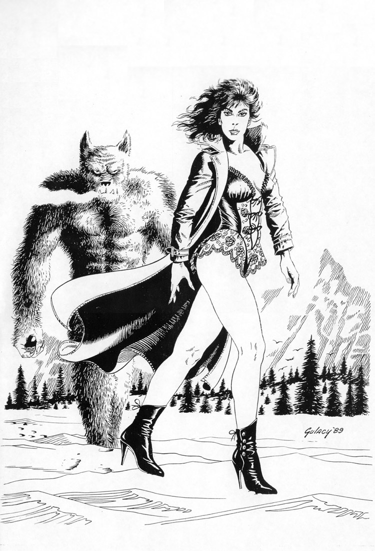 Pencil, unpublished art, © 1989 Paul Gulacy