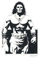Conan, approximately 10 X 14 on a standard 11 X 17 comic page, 1989