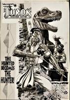 Turok Issue #21, unuesed cover, black and white