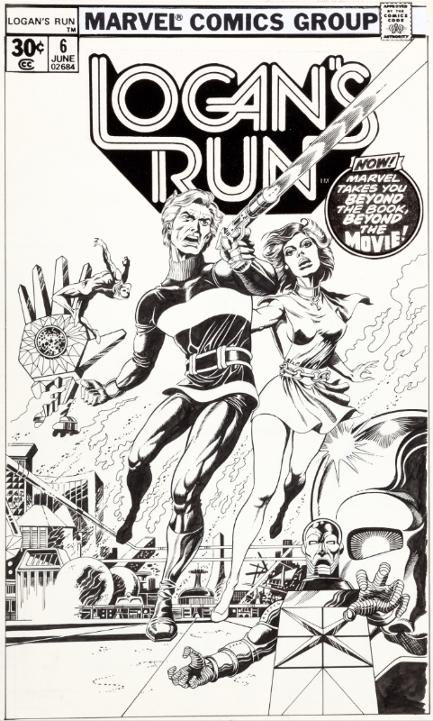 Logan's run, issue #6, b&w, cover