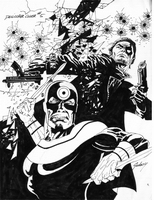 Punisher Mini Series, issue #5, cover, b&w, sketch