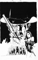 Jonah Hex, issue #43, cover, inked