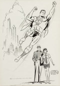 Wayne Boring - Superman/Clark/Lois Illustration Original Art (1961)
