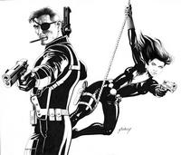 Nick Fury and Black Widow